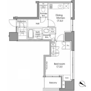 パークハビオ水天宮前【2階】の間取り