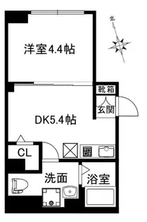 CREAL新富町【2階】の間取り