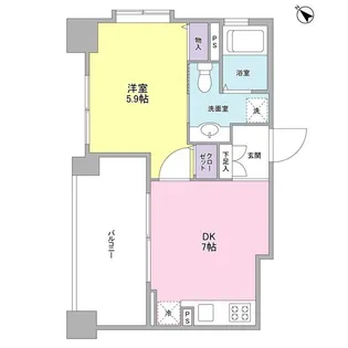 リバーレ月島【13階】の間取り
