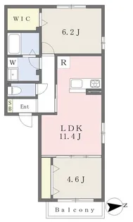 CalmLuxe【101号室】の間取り