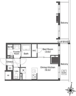 コンフォリア森下リバーサイド【7階】の間取り