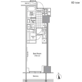 パークハビオ門前仲町【2階】の間取り