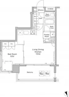 プラウドフラット東日本橋【6階】の間取り