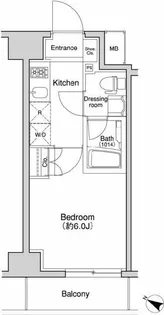 プラウドフラット森下【1階】の間取り