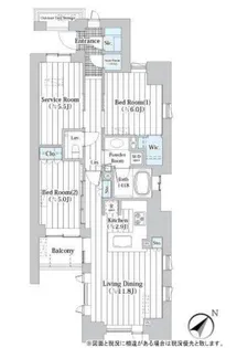 ザ・グランクラッセ日本橋イースト【2階】の間取り