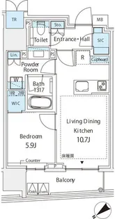 ミレアコート銀座プレミア【12階】の間取り