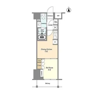 アジュールテラス東陽町【1階】の間取り