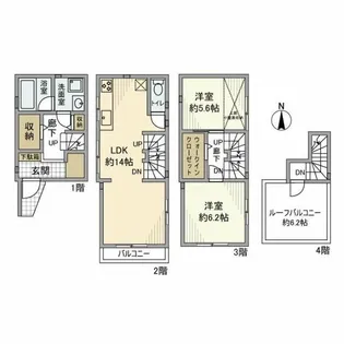 東京都江東区木場6丁目【一戸建】の間取り