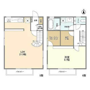 エストフルーヴ【5階】の間取り