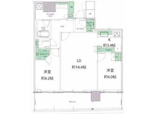 パークタワー晴海【29階】の間取り