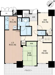 アップルタワー東京キャナルコート【18階】の間取り