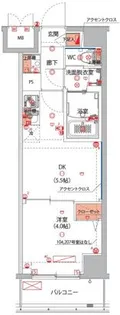 ハーモニーレジデンス東京大島ザ・ガーデン【6階】の間取り