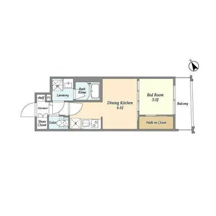 アジュールテラス門前仲町【4階】の間取り