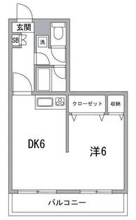小名木川ハウス【905号室】の間取り