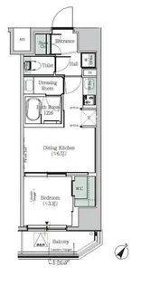 ONE ROOF RESIDENCE KIBA EAST【9階】の間取り