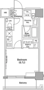 ザ・パークハビオ住吉【1階】の間取り