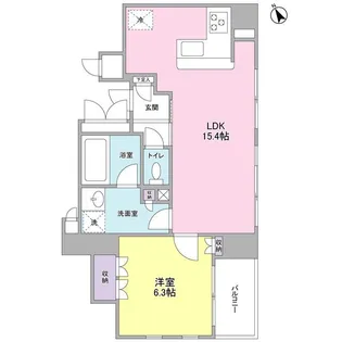 グランカーサ銀座イースト【7階】の間取り