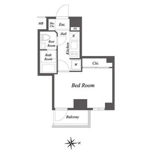 ルクレ住吉【4階】の間取り
