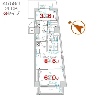 K−COURT押上【5階】の間取り