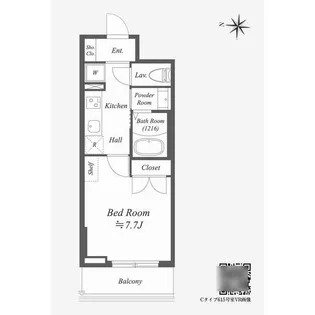 Alpha Prime東陽町【7階】の間取り