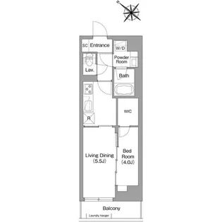 コンフォリア・リヴ豊洲キャナル【12階】の間取り