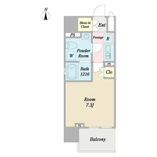 プライマル西大島小名木川【4階】の間取り