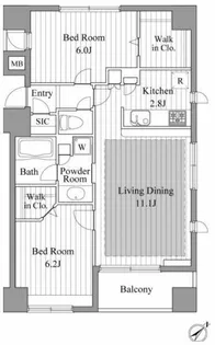 レジディア新川II【10階】の間取り