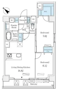 LUMICITY月島(ルミシティ月島)【5階】の間取り