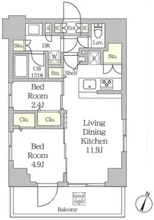 MFPRコート日本橋人形町【9階】の間取り