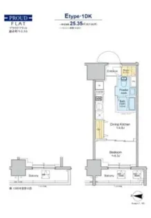 プラウドフラット錦糸町ウエスト【11階】の間取り