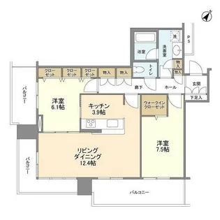 リガーレ日本橋人形町【15階】の間取り