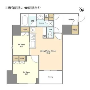 クレストコート日本橋人形町【8階】の間取り