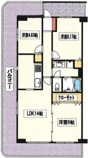 リバーサイドタウン木場南スカイハイツ【10階】の間取り