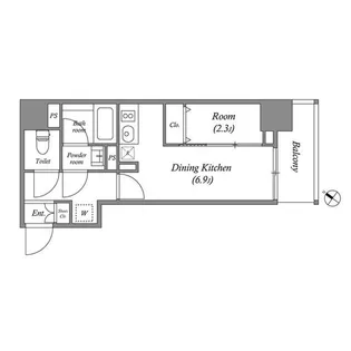 クオリタス日本橋浜町【7階】の間取り