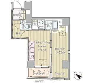 コルティーレ日本橋人形町【6階】の間取り