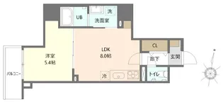 オークレジデンス亀沢【6階】の間取り