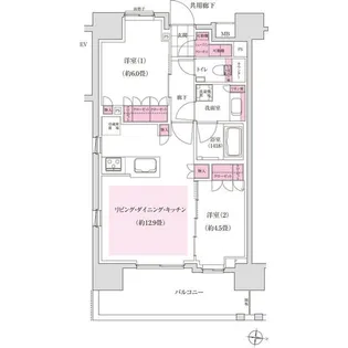 ディームス木場【1階】の間取り