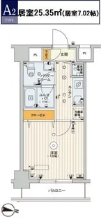 スカイコートパレス大島【7階】の間取り