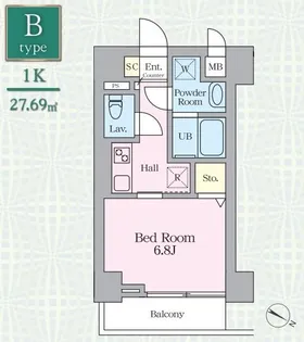 SARA東日本橋【6階】の間取り