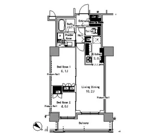パークアクシス日本橋浜町【5階】の間取り