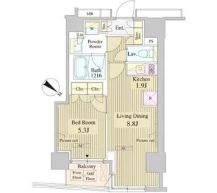 セレサ日本橋堀留町【6階】の間取り