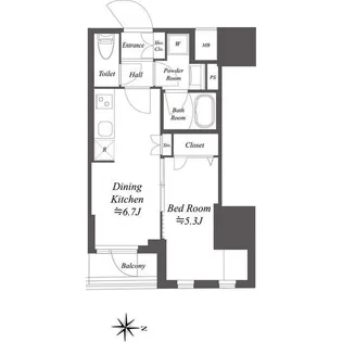 ドゥーエ亀戸II【10階】の間取り