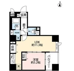 プレール・ドゥーク両国III【3階】の間取り