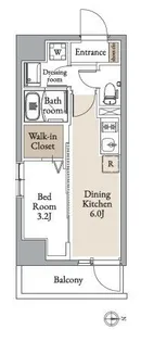 グランカーサ住吉II【6階】の間取り