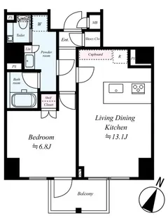 LUMEED勝どき【7階】の間取り