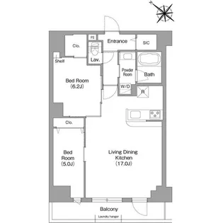 コンフォリア・リヴ豊洲キャナル【3階】の間取り