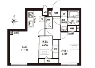 レピュア東大島駅前レジデンス【5階】の間取り
