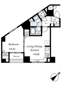 グラントゥルース東向島【5階】の間取り