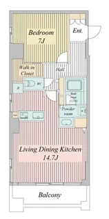 ドゥーエ清澄白河【4階】の間取り