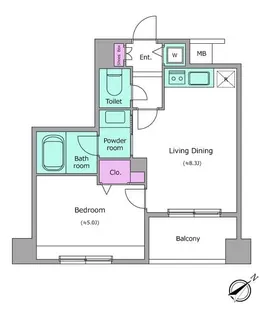 レジディア新川II【7階】の間取り